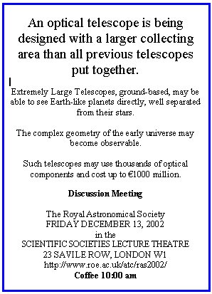 Extremly Large Telescope