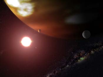 Giant World Orbiting Red Dwarf Star Gliese 876