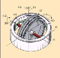 Patentzeichnung des Gyroscopic Device
